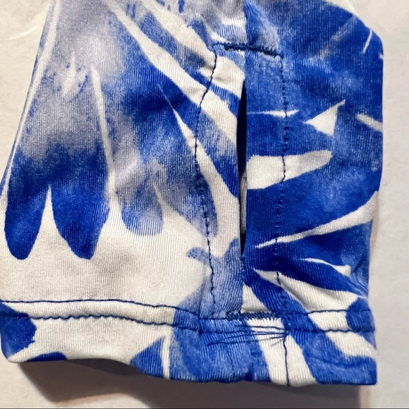 Trina Turk Basque Paddle Suit Swimsuit Size Medium Blue/White - Picture 5 of 6